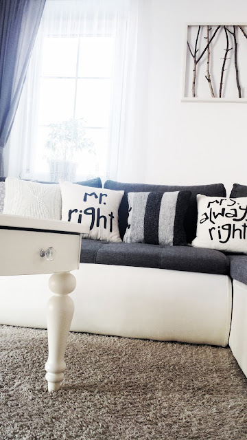 Poduszka ze swetra DIY stolik Isala Ikea