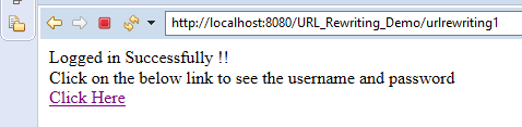URL Rewriting in Servlet