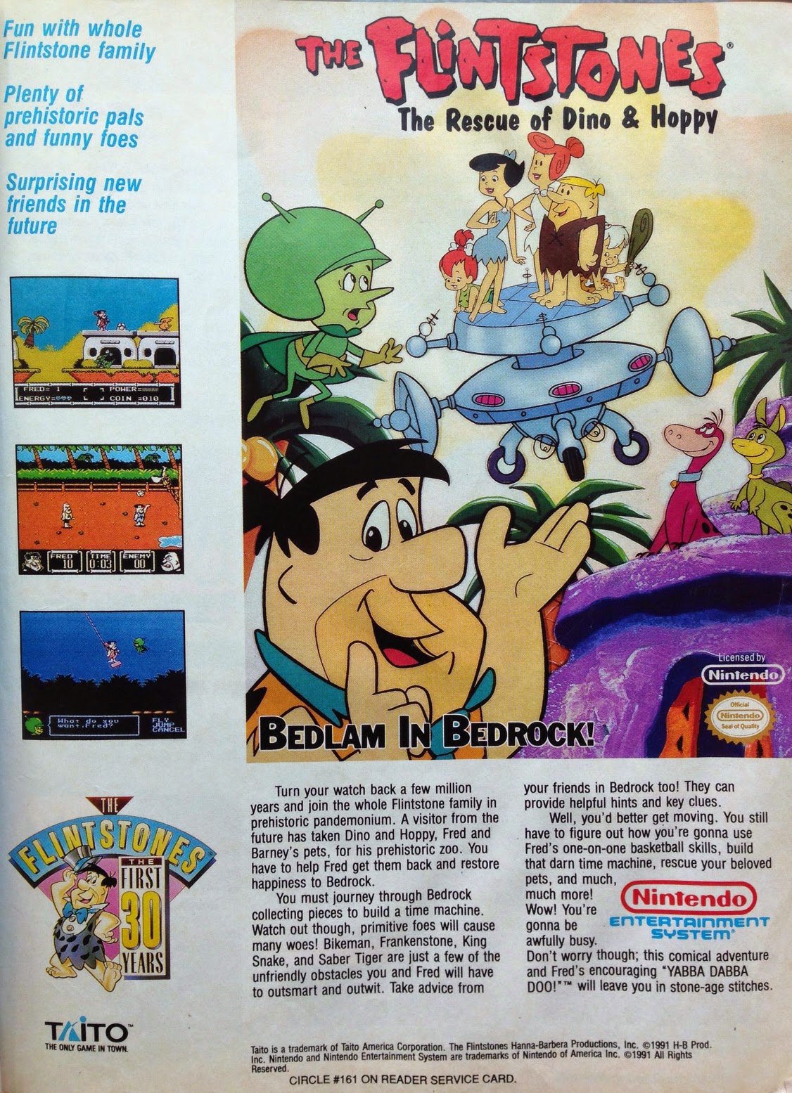 The Flintstones for NES advertisement