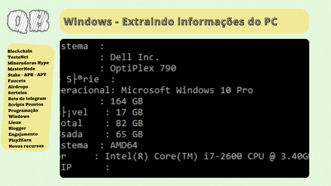 Windows - VBS - Batfile - Extraindo informações do PC