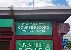 The course record at Blackpool Pleasure Beach Adventure Golf