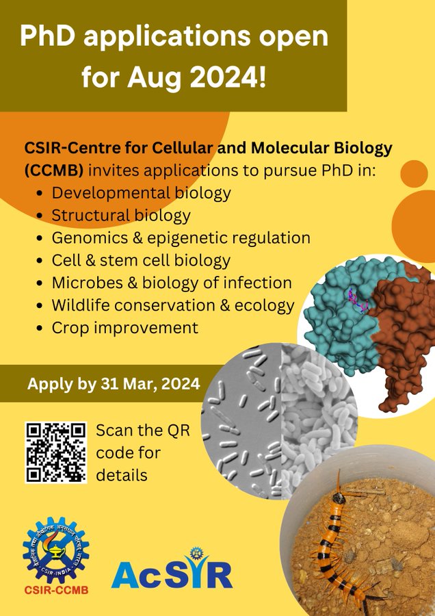 CCMB PhD Program 2024 August