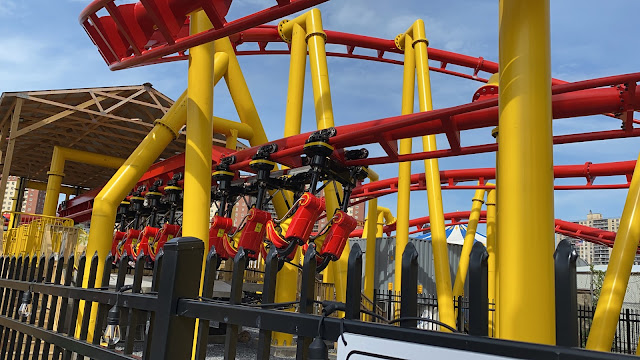 Phoenix Roller Coaster Train Entering Station Coney Island