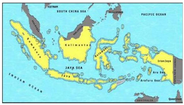 saat zaman pendudukan Belanda wilayah perairan Indonesia ditetapkan 3 mil atau 5,5 km Perubahan wilayah laut teritoril di Indonesia