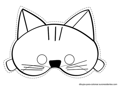 gato mascara de animales  para colorar (6)_thumb