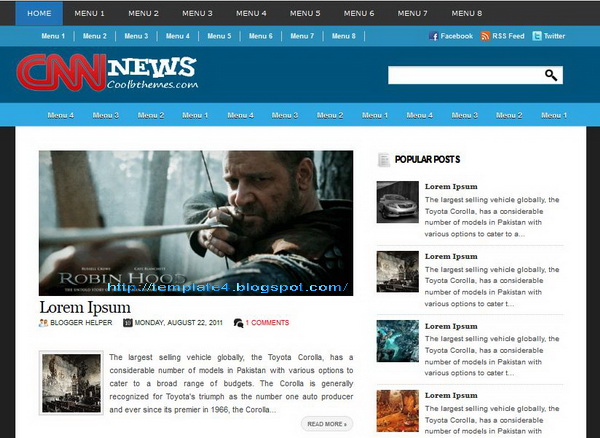 Cnn News Blogger Template