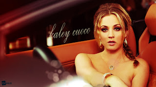 Beautiful Green Eyed Kaley Cuoco in Car HD Wallpaper