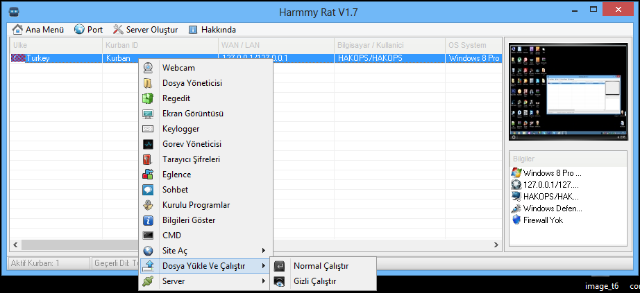 Harmmy Rat v1.7 Remote Administrator Tools