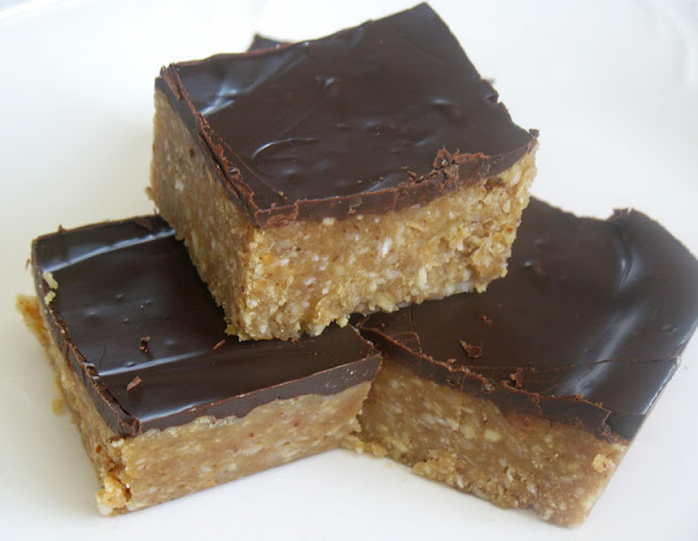 raw peanut butter chocolate squares