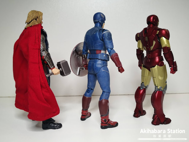 Review del S.H.Figuarts Captain America y Thor - Avengers Assemble - e Iron Man mk6 Battle Damage ed.