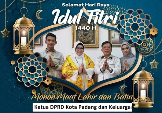 Gelar Open House, Ketua DPRD Padang Berbahagia Bersama Pasukan Kuning di Hari Lebaran