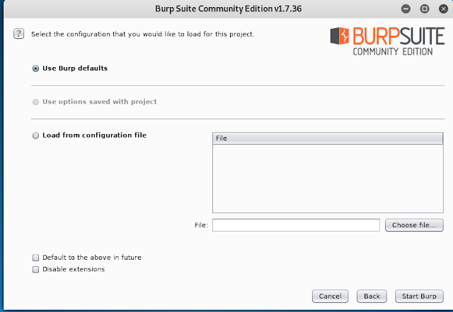 Burp Suite configuration