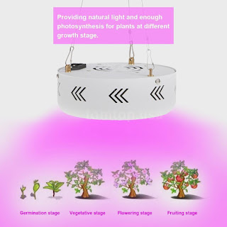 Full Spectrum UFO 216W LED Grow Light Indoor Hydroponic Veg Lamp Panel US F9H2