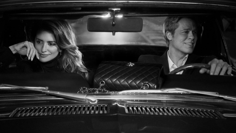 Penélope Cruz and Brad Pitt for Chanel Iconic Handbag 2024 Ad Campaign Shot By Inez & Vinoodh.