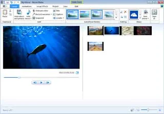 برنامج دمج الصور مع الصوت Windows Movie Maker