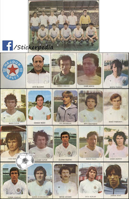 Hajduk Split album sličice Fudbaleri i Timovi 1980/81