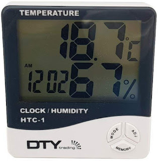  HTC Humidity Time Display Meter with Alarm Clock