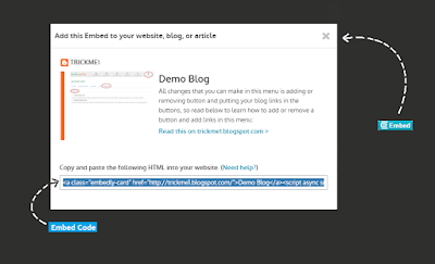 how to install emded post button in blogger