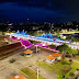 Prefeito David Almeida vistoria nova iluminação especial da ponte Benjamin Constant