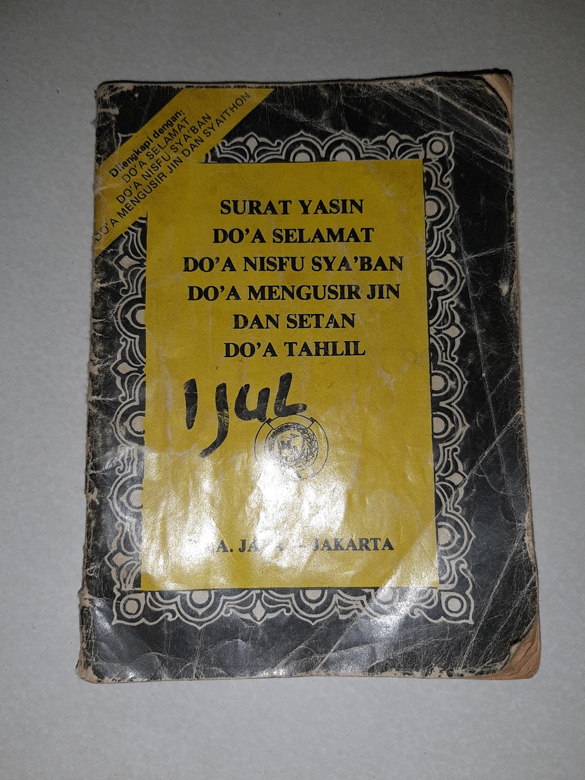 Buku Yasin Bertulis Nama "Ijul"