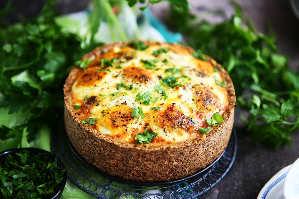 Keto Deep Dish Sauerkraut Quiche