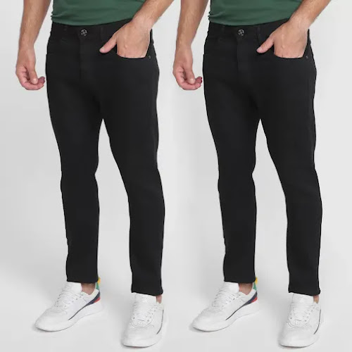 Kit Calça Jeans Skinny Vale de West Casual Masculina - 2 Peças - Preto