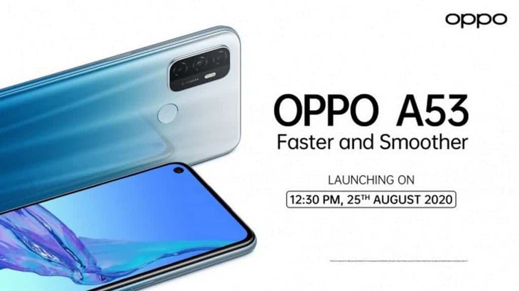 تاريخ  كشف عن هاتف OPPO A53 في الهند