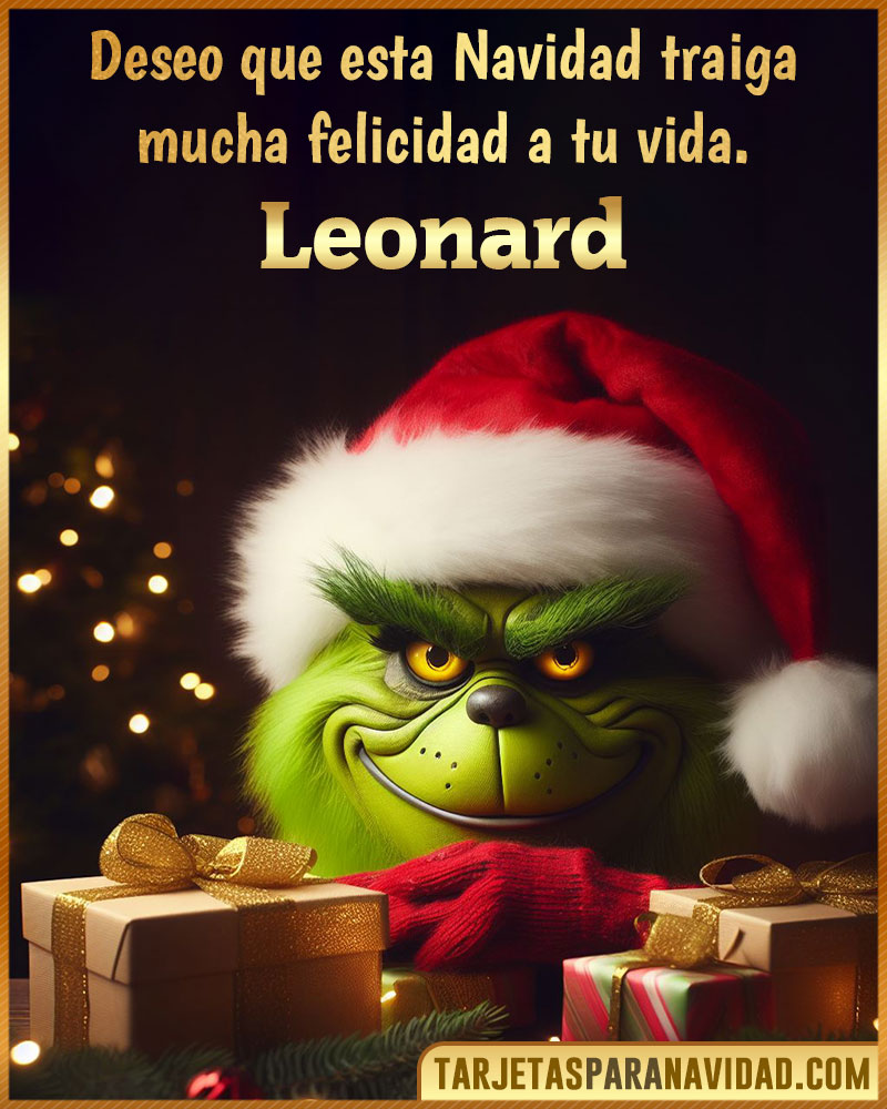 Tarjetas Felicitacion Navidad para Leonard