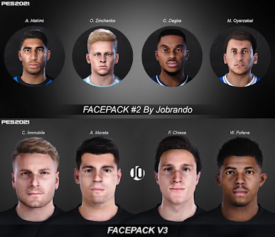 PES 2021 FacePack V2 & V3 by Jobrando