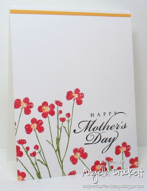 Stampin Up 'Pressed Flowers' and 'All Year Cheer II'; Card Designer Angie Crockett