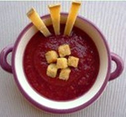 Холодный крем-суп из красной капусты