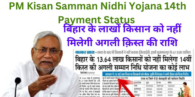 PM Kisan Samman Nidhi Yojana 14th Payment Status बिहार के लाखों किसान को नहीं मिलेगी अगली क़िस्त की राशि