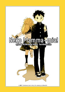 #1 Reading Books "Neko Mamma-mia!" Under 5 pages manga series / Slice of life, Fantasy