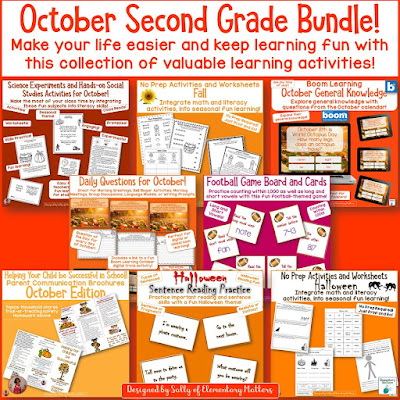Time for October : Here are 6 different dollar deals with an October theme, including brain breaks, task cards, counting, phonics, and informational text.