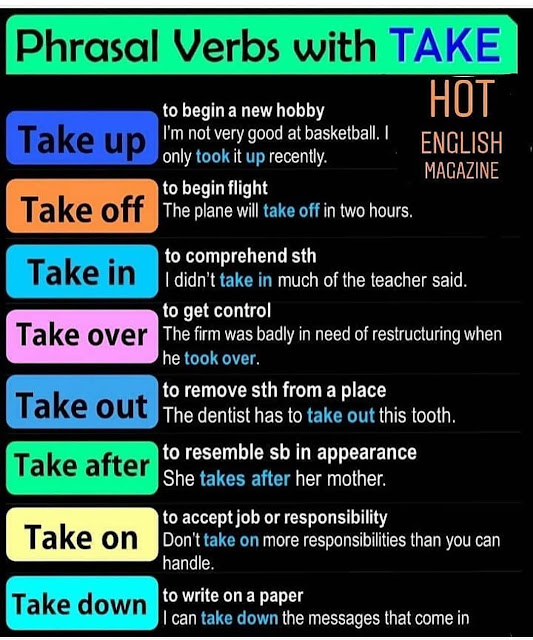 Phrasal verbs with Take