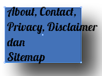 Membuat Halaman About, Contact, Privacy, Disclaimer dan Sitemap di Blog