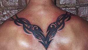 art tattoo on his back