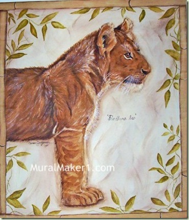 lion cub painting