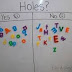 Identifying letters their are holes and no holes