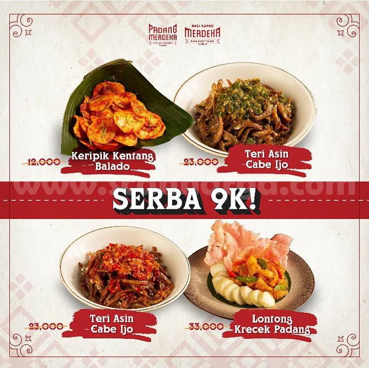 Promo Padang Merdeka HARGA SPESIAL SERBA 9RIBU & SERBA 15RIBU