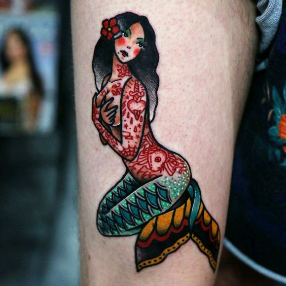 colourful-mermaid-tattoo