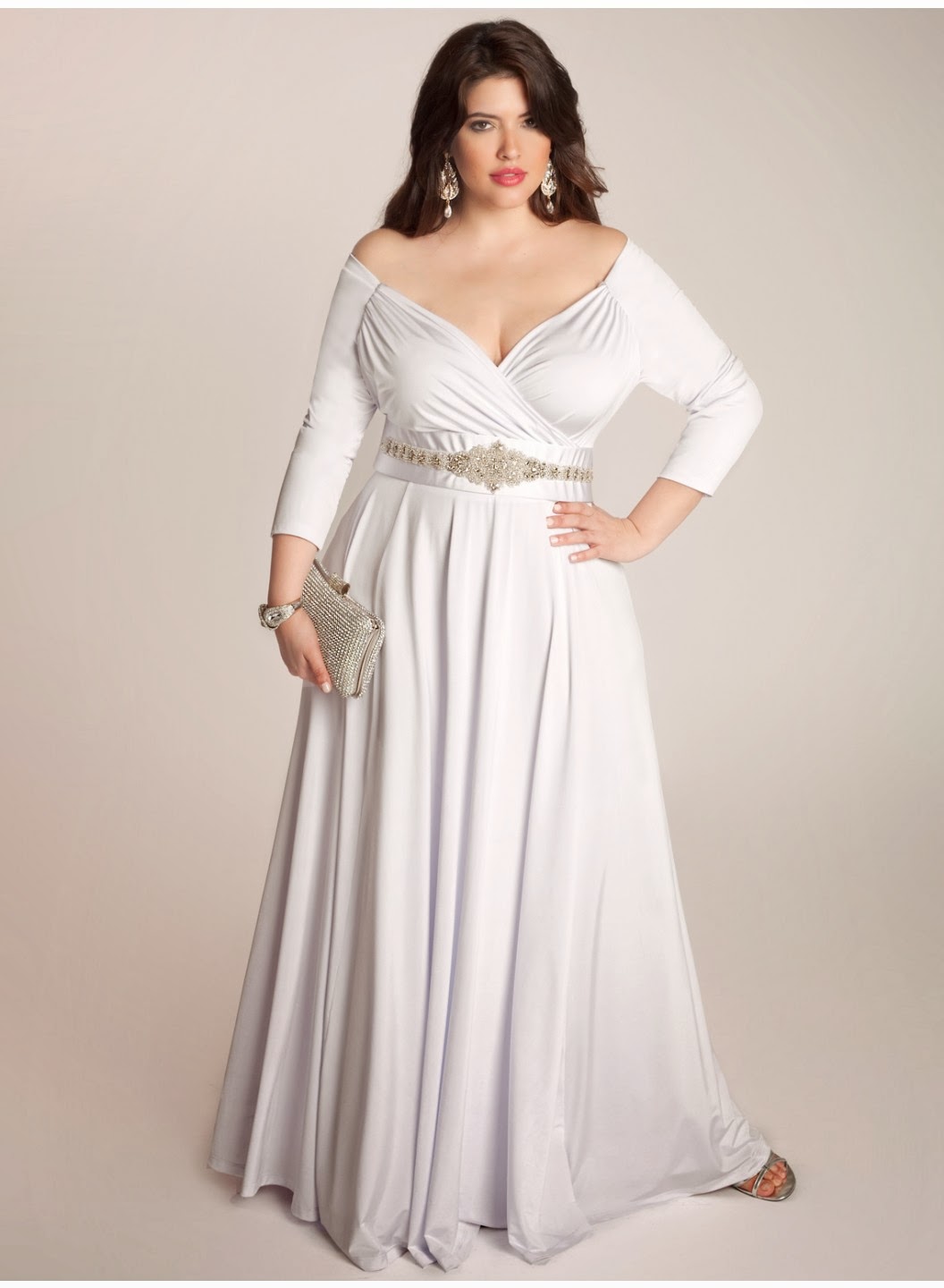 wedding dresses 2014 with sleeves  wedding dresses sexy off the shoulder plus size sashed wedding dress