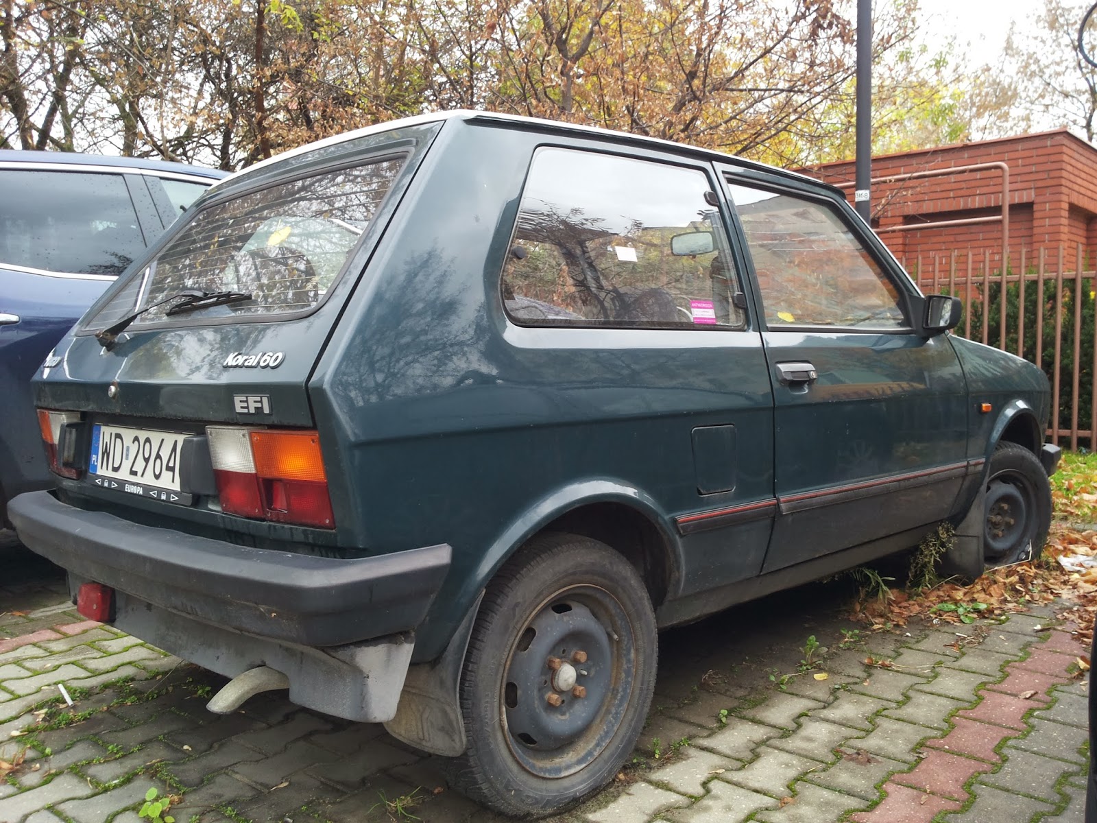 Old Parked Cars Warsaw: 1988 Zastava Yugo Koral 60 EFI