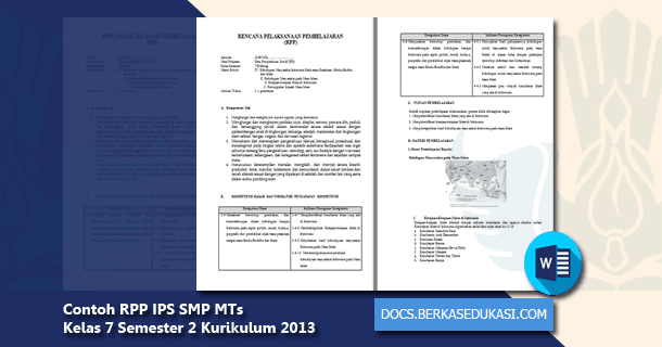 Contoh RPP IPS SMP MTs Kelas 7 Semester 2 Kurikulum 2013 - DriveDocx