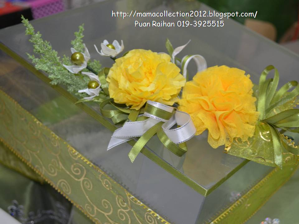 GUBAHAN HANTARAN PINK TURQUOISE ENTERPRISE : BUNGA TISU 