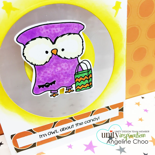 ScrappyScrappy: BIG Blog Hop + [NEW VIDEOS] with Unity Stamp - Happy Owl'oween #scrappyscrappy #unitystampco #stamp #stamping #card #cardmaking #halloween #papercraft #copic #distressink