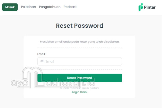 Reset Password Pintar Kemenag