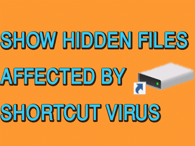 how to show hidden files affected by shortcut virus 