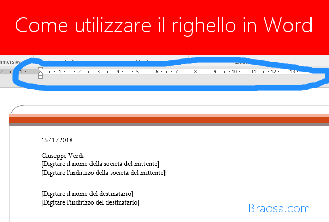 Come usare al meglio il righello di Mocrosoft Word