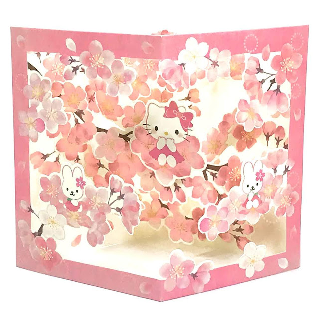 Hello Kitty Cherry Blossoming Pop Up Greeting Card